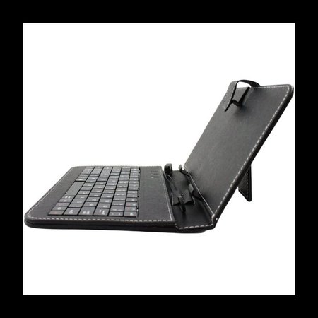 SANOXY PU Leather Case Wired Micro USB Keyboard Stand Cover, OTG Function for 9.7 in. Android Tablets-Black SANOXY-USBKYBCS-97IN-BK